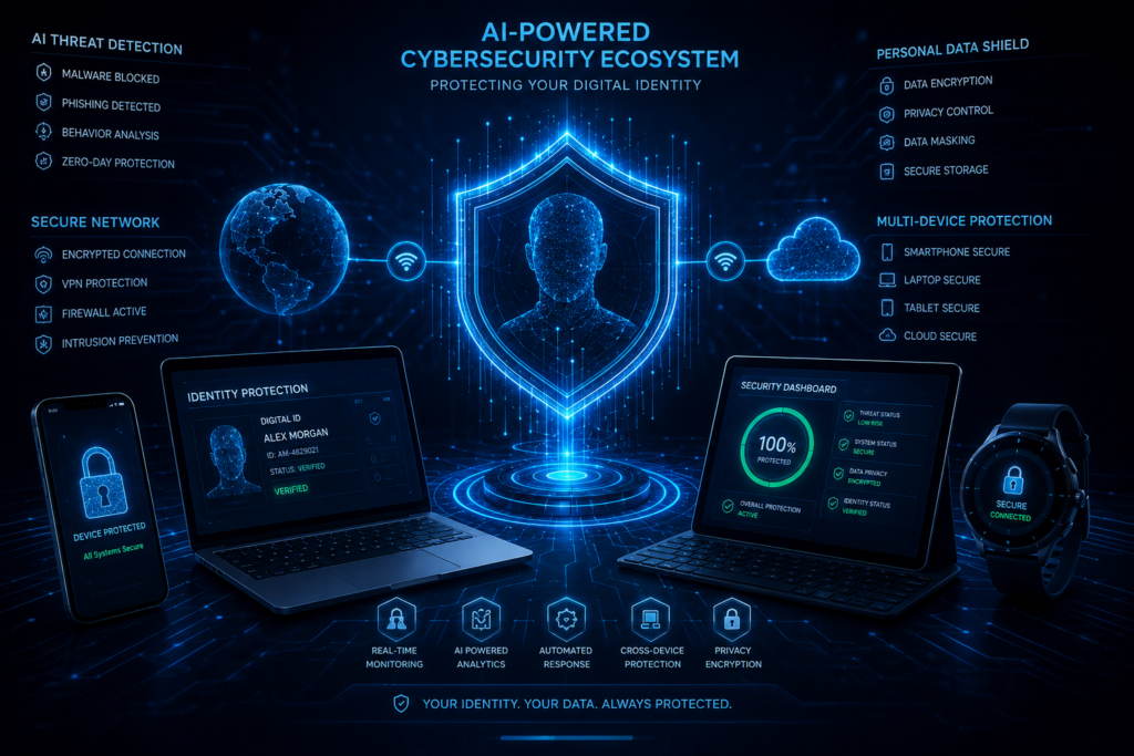 AI-powered cybersecurity ecosystem dashboard