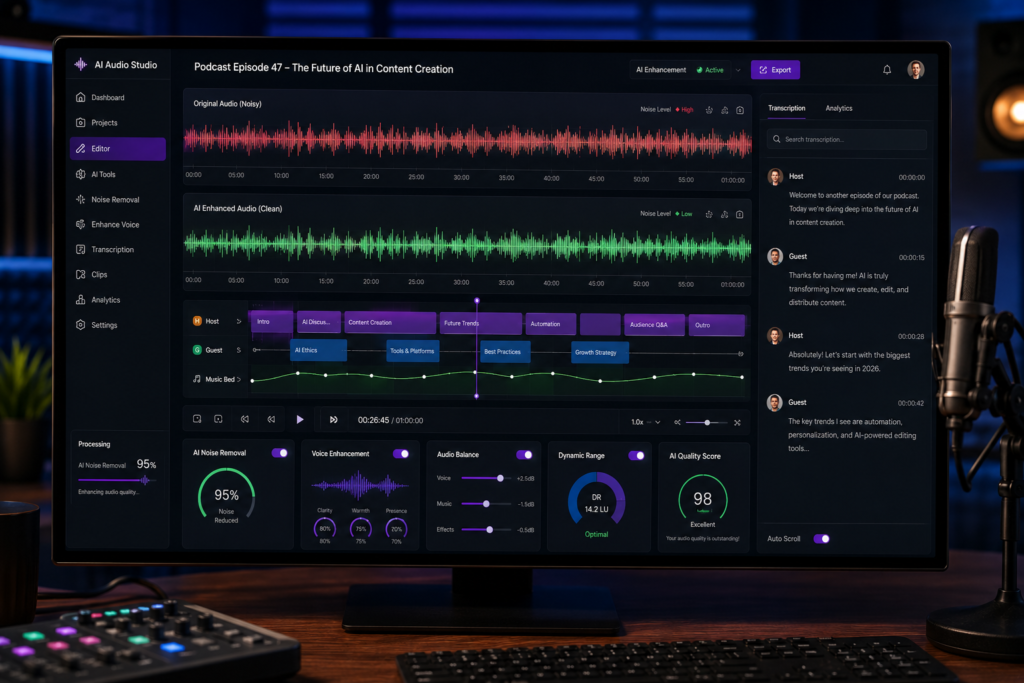 ai podcast editing software