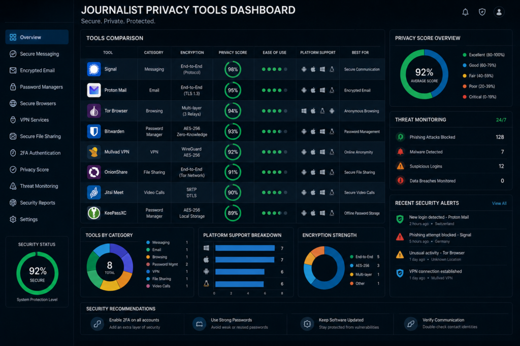 journalist privacy tools