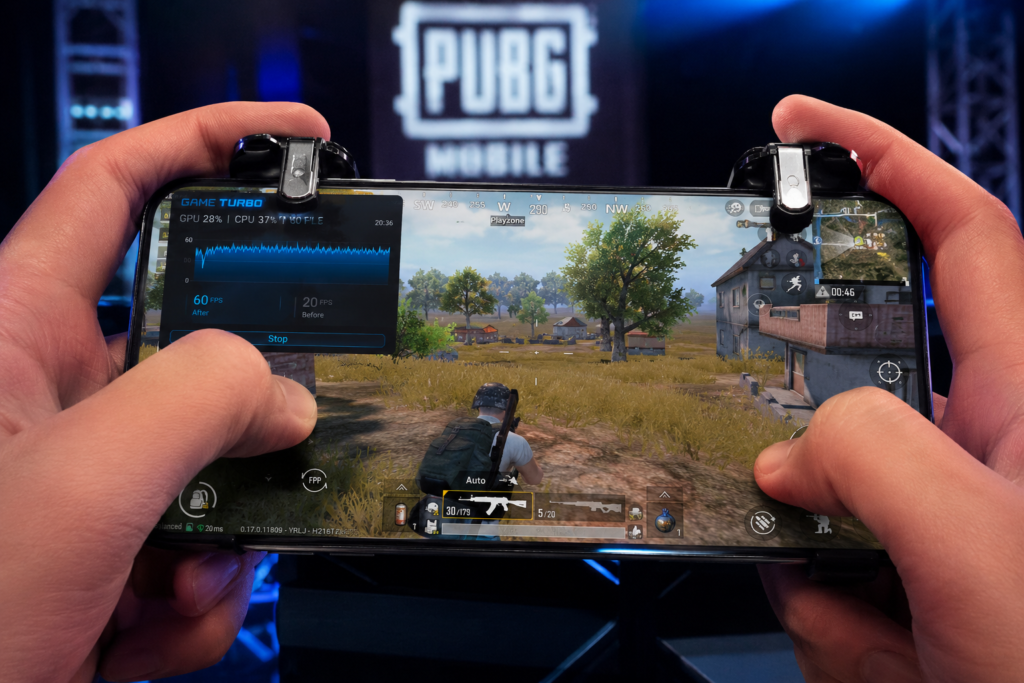 Gaming in action: PUBG Mobile gameplay